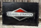 Vintage Embossed Briggs and Stratton 23.5" x 35.5" Tin Wall Tacker Metal Sign