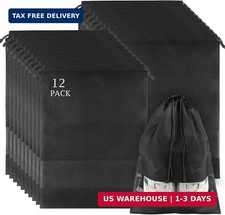 12 Pack Shoe Bags for Travel, Large Travel Shoe Bag for Packing with Window  Du