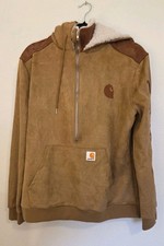 Eddie Bauer Women's Half Zip Hood Lined Sweatshirt Size XL
