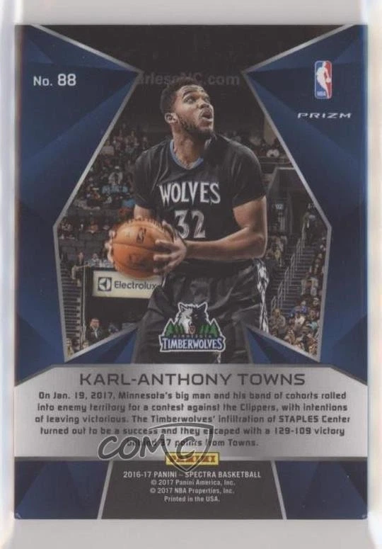 2016-17 Panini Spectra Karl-Anthony Towns #88 - Image 2 of 2