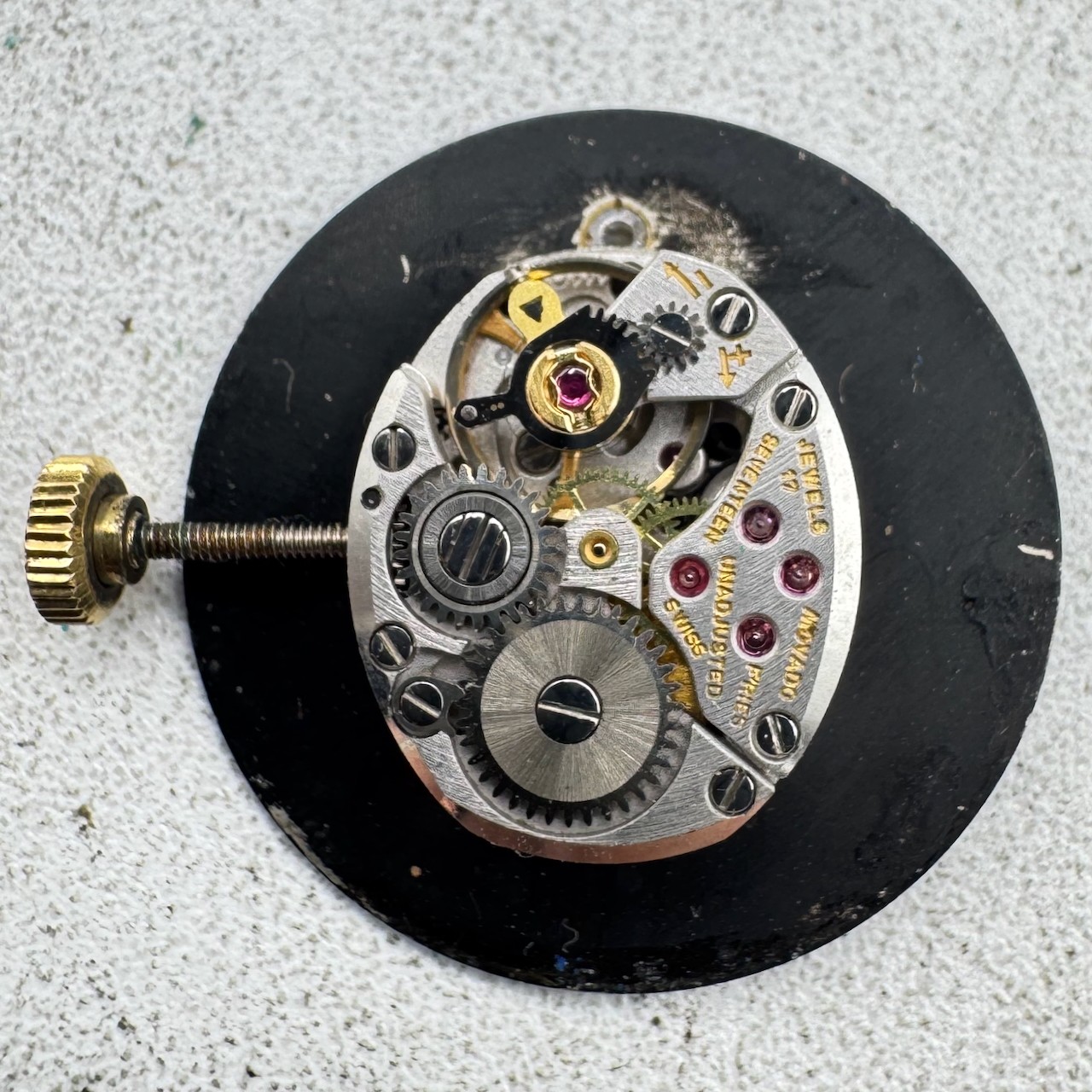 Vintage Movado Museum Diamond 17J Mechanical Ladies Wristwatch Movement H 10