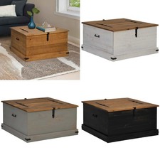 Aufbewahrungstruhe HALDEN Massivholz Kiefer Spielzeugkiste Aufbewahrungstruhe