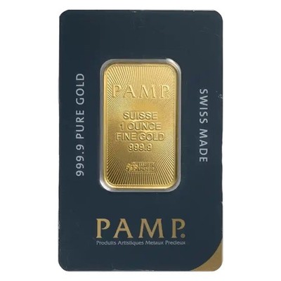 1 oz Gold Bar - PAMP Suisse w/ Assay Card .9999 Fine | eBay