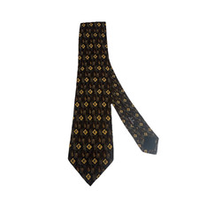 J.Z. Richards for Nordstrom All Silk Tie Brown Gold Geometric USA Made