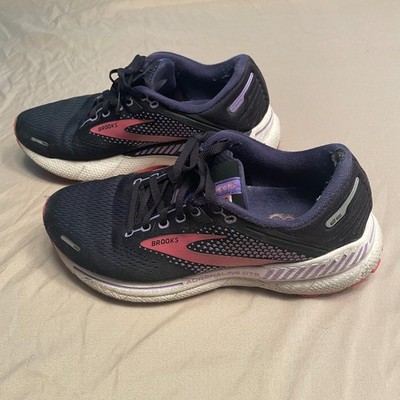 Brooks Adrenaline 22 GTS Running Shoes Womens 9 Black Coral Purple - Fair