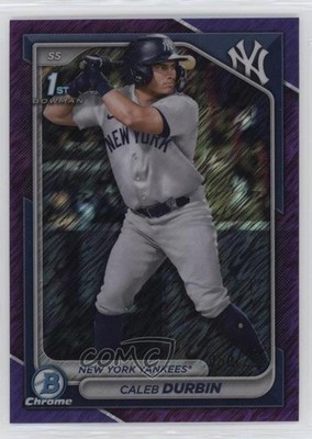 2024 Bowman Chrome Prospects Purple Shimmer Refractor 50/250 Caleb Durbin 0j8k