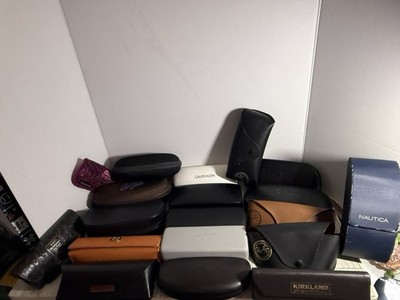 Mixed Lot of 19 Designer & Unbranded Hard/soft Eyeglass Sunglasses Cases