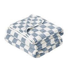 Ultra Soft Cozy 100 Cotton 6-Layer Muslin Baby Blanket 41"x41" Breathable Li...