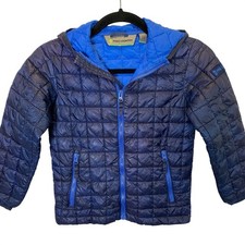 Free Country Boys Navy Quilted Hooded Puffer Jacket Size 7 Navy Blue Winter Snow