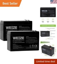 High-Performance 12V 9AH Rechargeable Batteries Ultra-Compatible 2-Pack