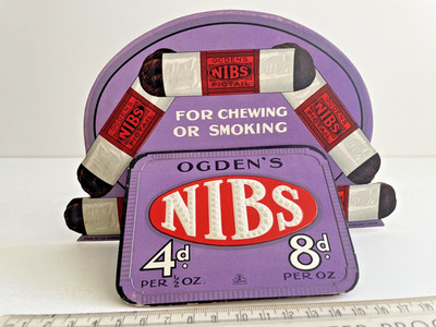 Original Vintage 1928 (5246 ITC) Ogden's Nibs Tabak Stand-Up Display Schild