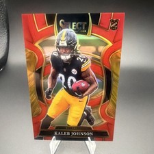 Panini Select Kaleb Johnson Steelers Red Prizm Rookie Serial #52 49/99