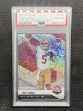 2021 Panini Mosaic Trey Lance Variation No Huddle Silver #303V PSA 10