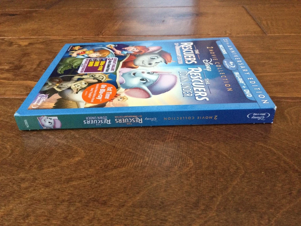 The Rescuers 2 Movie Collection Blu Ray 35th Anniversary Edition New Slipcover - Image 3 of 4