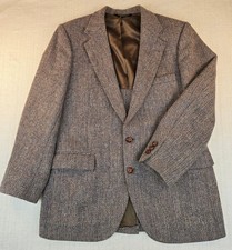 44R Harris Tweed Wool Blazer Sport Coat Men's Multicolor Tweed Regular Vintage