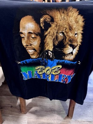 Vintage Bob Marley Catch A Fire Rap Tee T-Shirt Size XXL