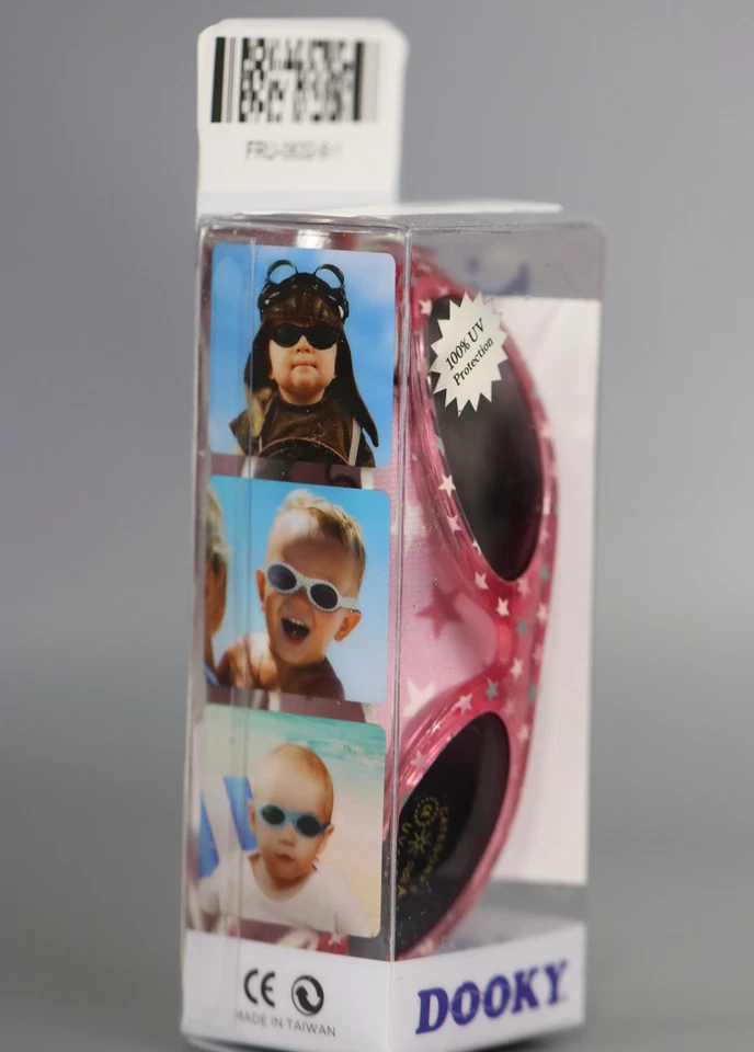 Dooky™ Baby Banz sunglasses with adjustable strap 0-2 yrs Pink Star - Image 3 of 4