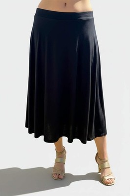 Michael Kors Elegant Black Stretch Midi Skirt L Modest Workwear Evening Classy