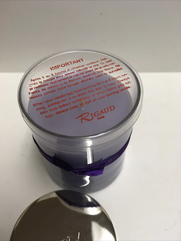 Vela Rigaud Paris Lavande.  5,3 OZ Perfume Bougie.  Mediano, sin caja / FRANCIA Foto 3 de 4