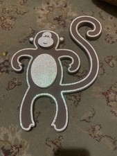 Twelve Timbers Monkey Nursery Decor Glittery Outline Wall Art