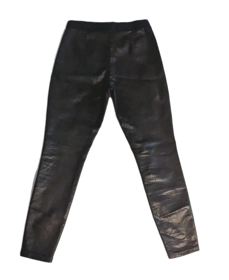 Leggings femininas Victoria's Secret de couro sintético com zíper lateral tamanho 4 marrom seminovas - Imagem 2 de 3