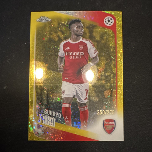 Topps 2026 Chrome UEFA Club Competitions Bukayo Saka Arsenal Yellow /275 #12