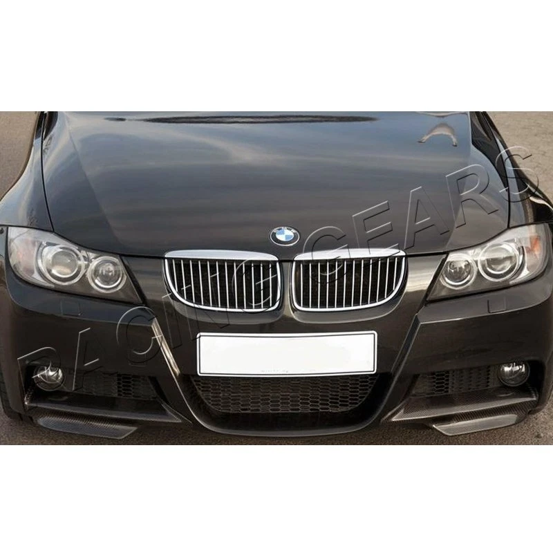 PARA BMW E90/E91 328I 335I 2009-2011 FIBRA DE CARBONO REAL PARACHOQUES DELANTERO DIVISOR LIP Foto 4 de 4
