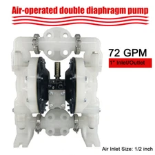 72GPM Air-Operated Double Diaphragm Pump 120PSI 1" Inlet&Outlet for General Acid