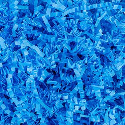 Crinkle Cut Paper Shred Filler (2 LB) for Gift Wrapping & Filling - Light Blue