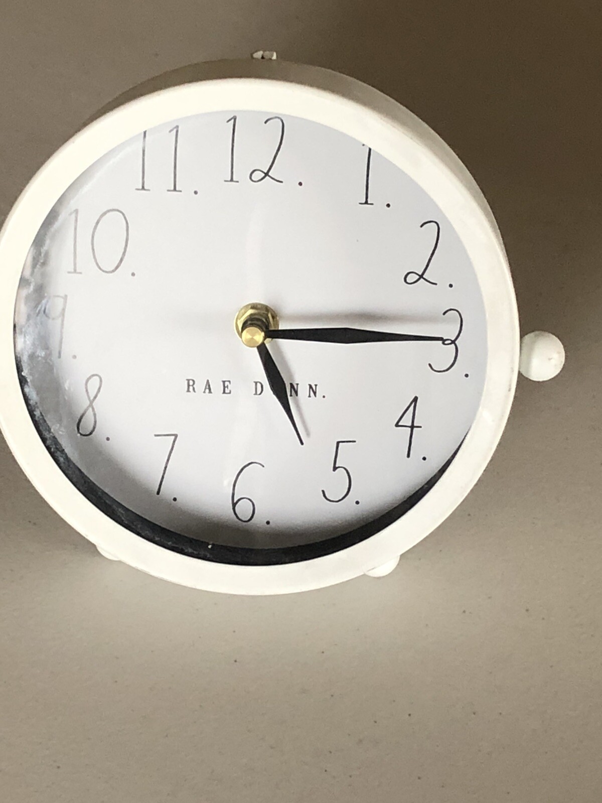 RAE DUNN BY DESIGN STYLES WHITE ROUND CLOCK BATTERY OPERATED 6” | eBay