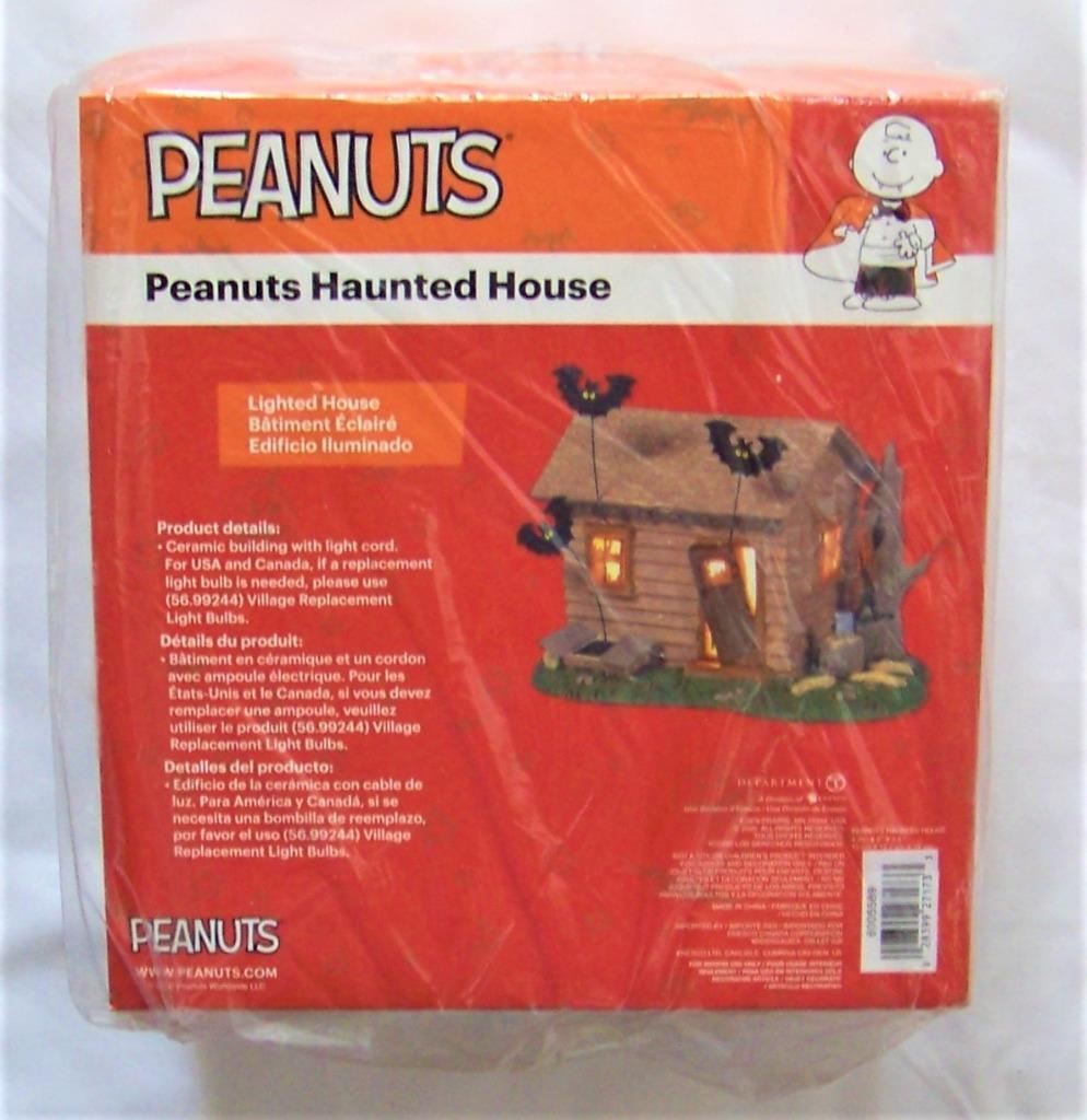 Dept 56 PEANUTS HAUNTED HOUSE 6005589 NRFB Lighted Bldg trickor