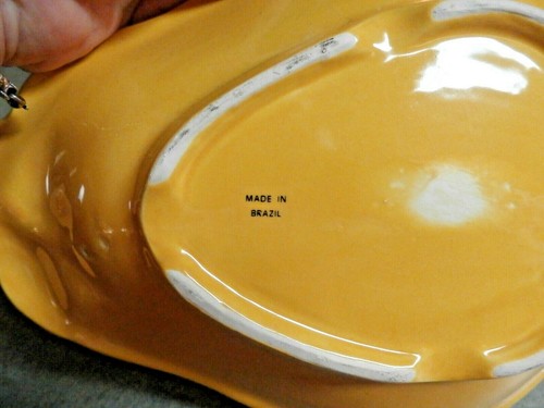 PEAR SHAPE SERVING BOWL-MADE IN BRAZIL VINTAGE - Picture 2 of 5
