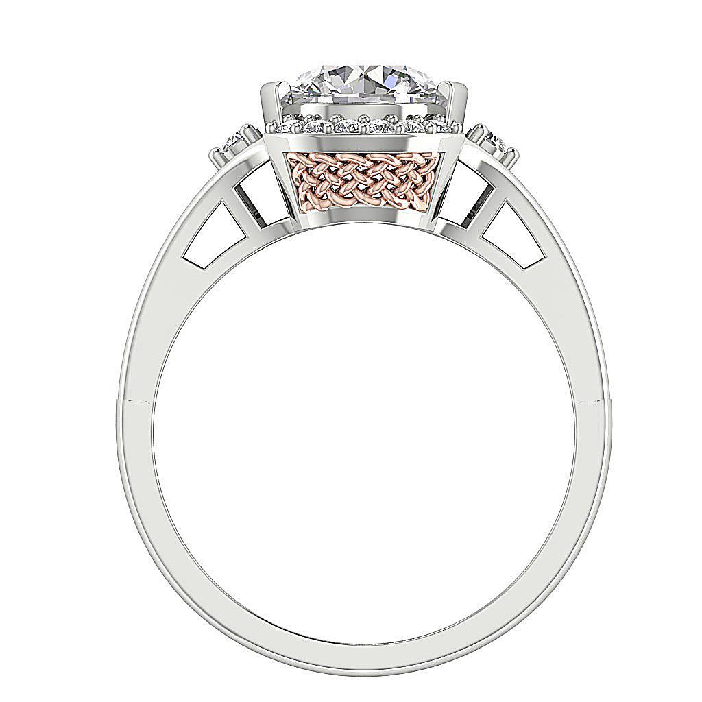 Bezel Set Solitaire Engagement Ring VS1 F 1.50Ct Lab Grown Diamond