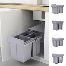 Pull Out Recycle Bin Kitchen Waste Bin Soft Close Cabinet Doors 300mm/ 400mm K