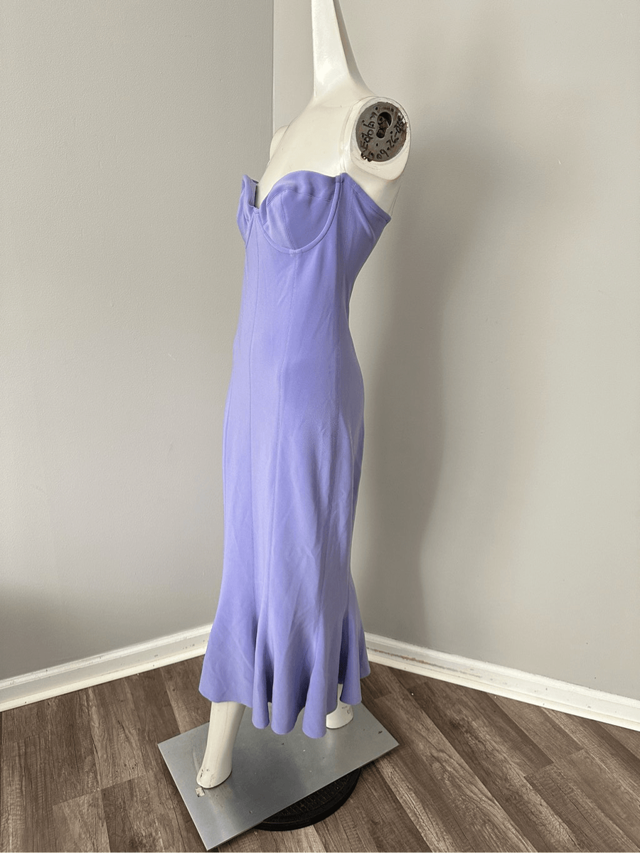 norma kamali corset dress Norma Kamali Corset Dress To Midcalf in Lilac