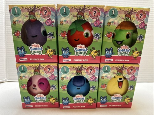 Pinata Smashlings NIB Set of 6 Series 1 Plushy Box,Plush figures by Toikido