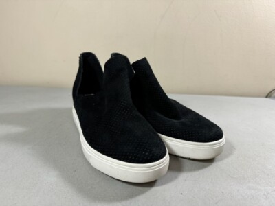 Steven New York Steve Madden black suede perforated slip on Canaresp sneakers 7
