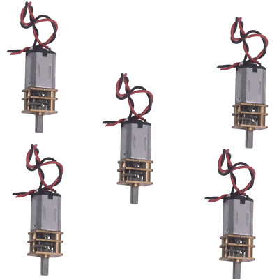 5PC Micro Mini N20 Gear Motor DC 3V-6V Slow Speed Full Metal Gearbox Reducer Toy