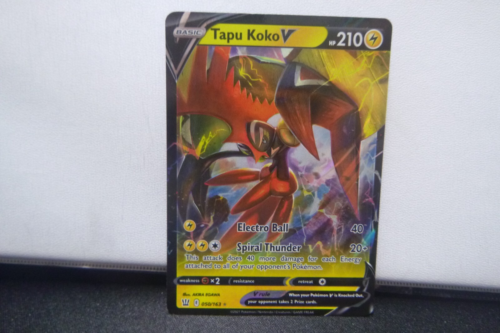 Pokemon Card Battle Styles Tapu Koko V 50/163