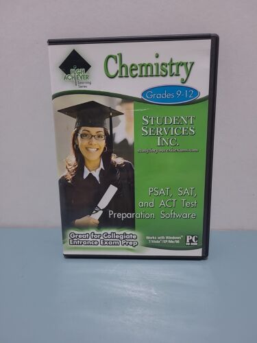 Chemistry Grades 9-12 PSAT SAT ACT Test Preparation High Achiever for PC CD-ROM  - Picture 1 of 3