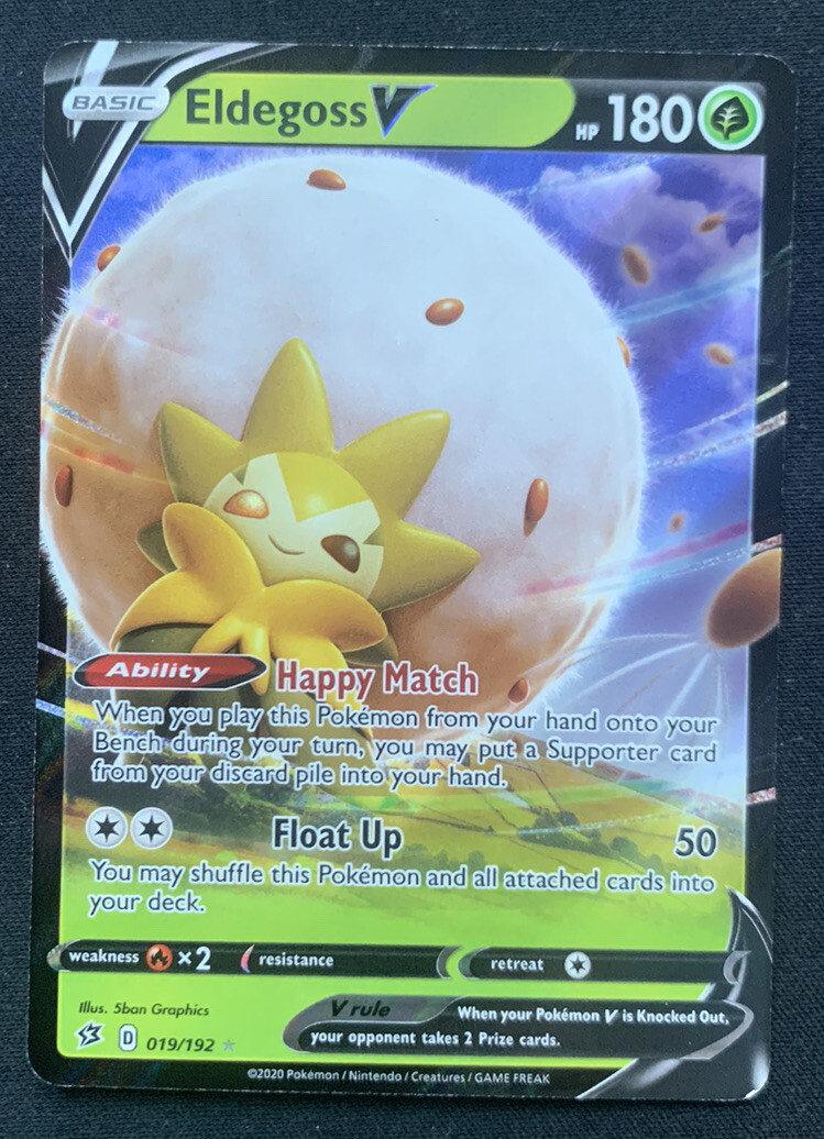 Eldegoss V 019/192 Rebel Clash Ultra Rare Holo Pokemon TCG Card NM