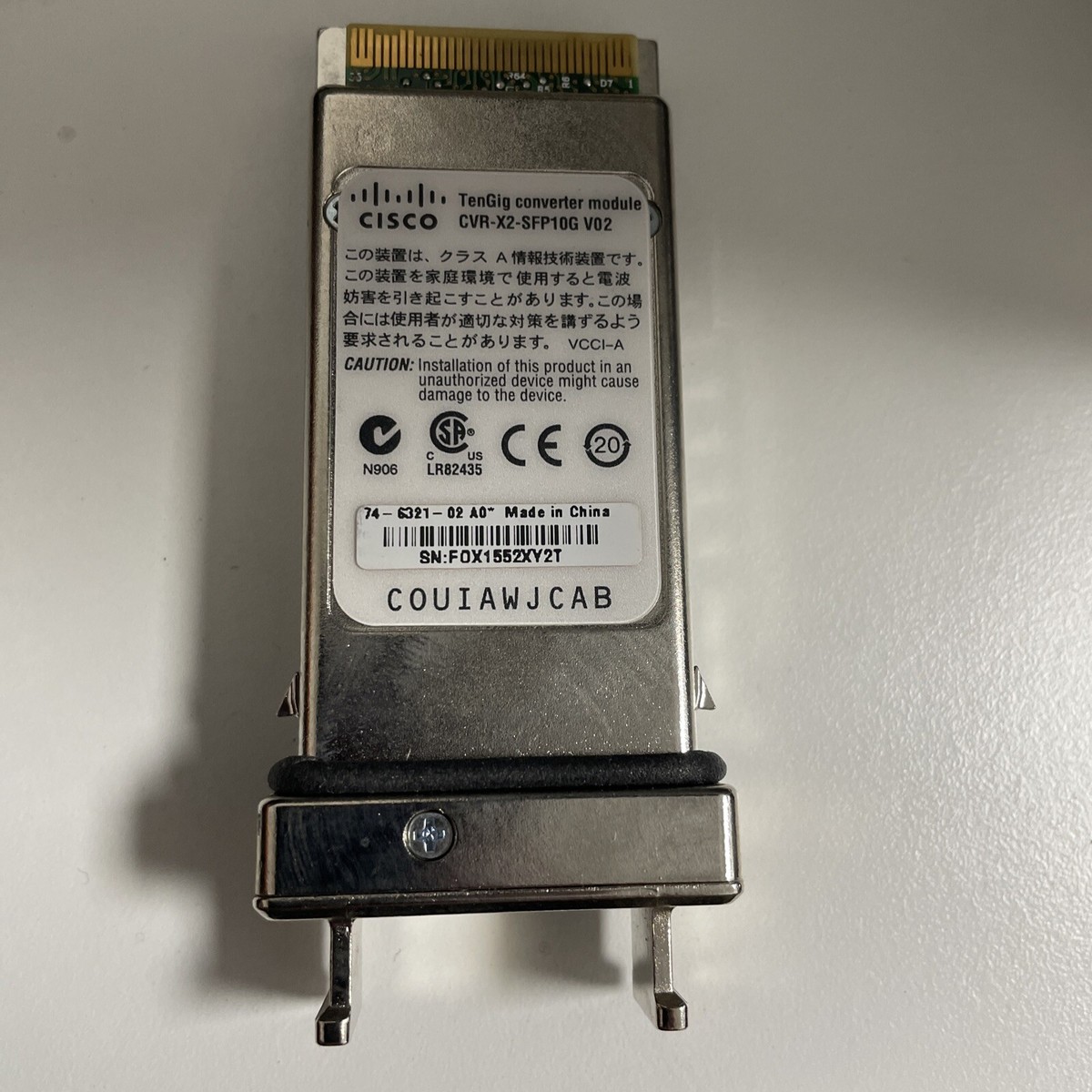 Module Transceiver Cisco CVR-X2-SFP10G V02 – 1 Port SFP – Occasion