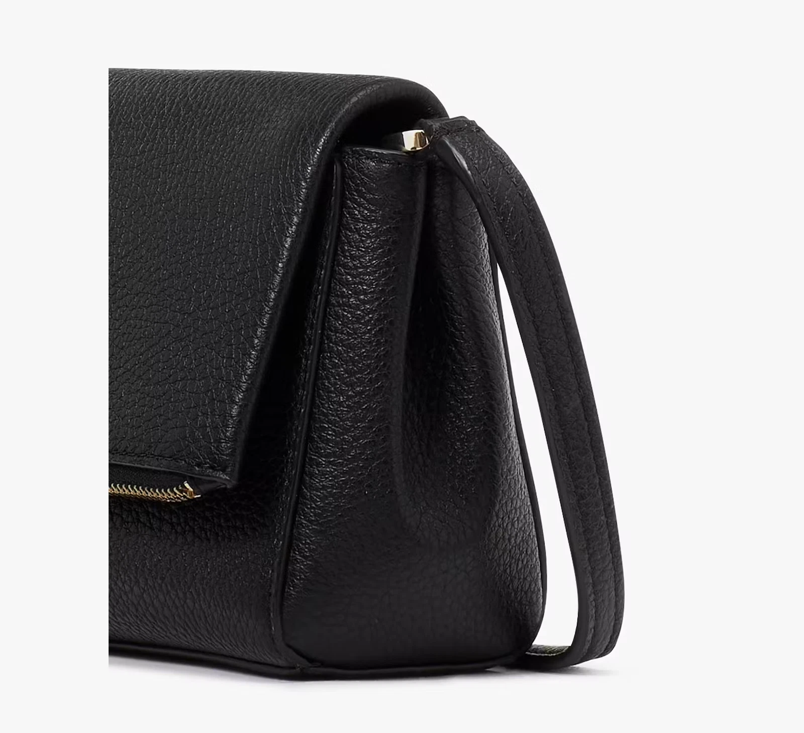 Nuova Kate Spade Leila mini cerniera pelle di ciottoli nera con sacchetto antipolvere