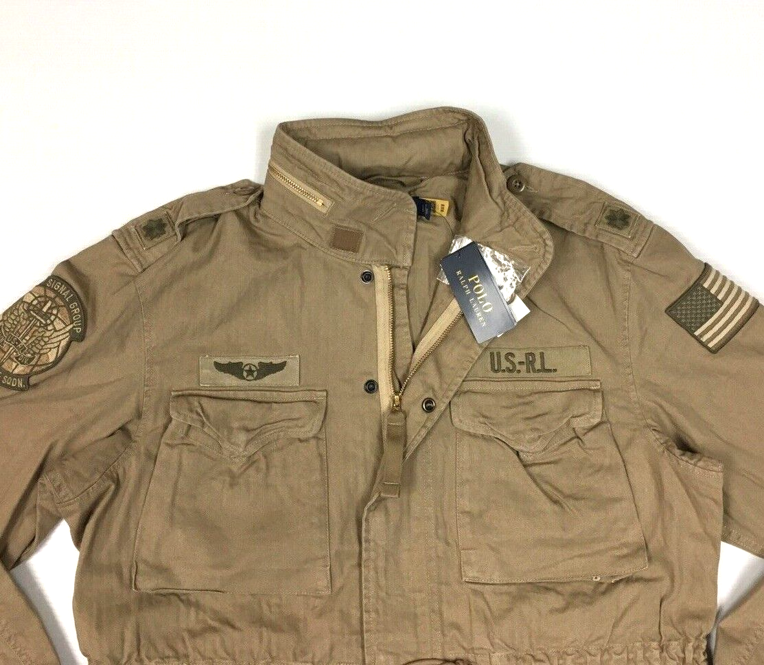 Polo Ralph Lauren M65 Military Army Paratrooper America Flag