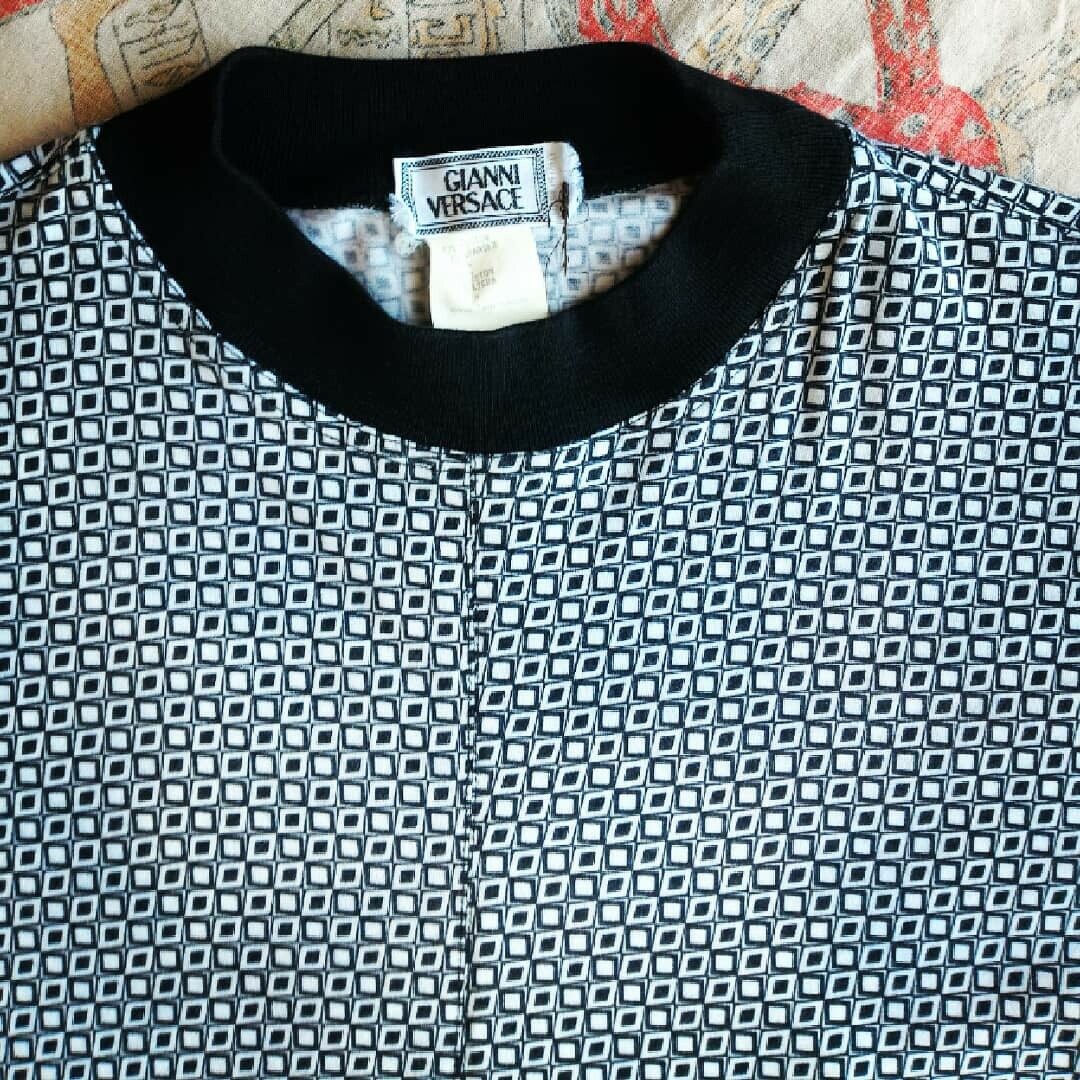 Authentic Gianni Versace Geometric Pattern Black/… - image 9