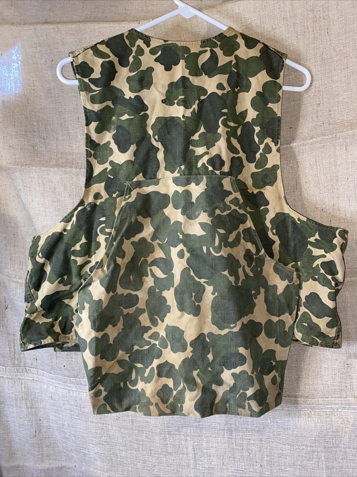 Vintage Old School Bobcat Brand Camo Bird Hunting Vest Duck Camo Size Large - Image 3 of 4