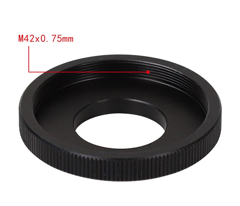C mount Male to M42X0.75mm T2 Female Adapter ring C-M42 C-T2 Fr Telescope Camera - Image 3 of 4