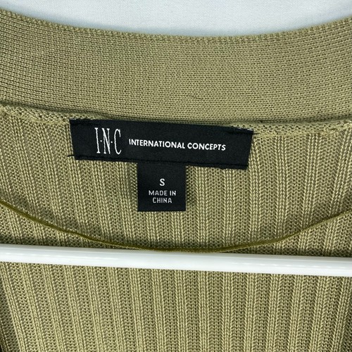 International Concepts Cardigan Sweater Womens size Small Green Open Front Long - Picture 3 of 6