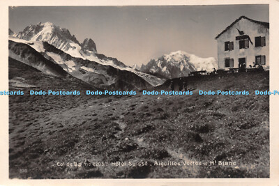 D038109 Col de Balme 2205 m. Hotel Suisse. Aiguilles Vertes et Mt. Blanc. Perroc