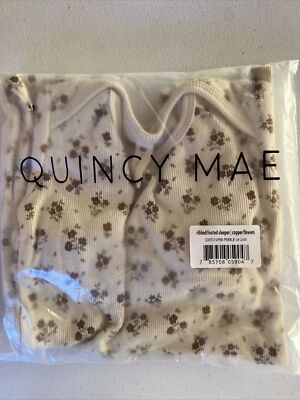 Quincy Mae (Target)  ribbed footed sleeper 18-24m-copper flowers